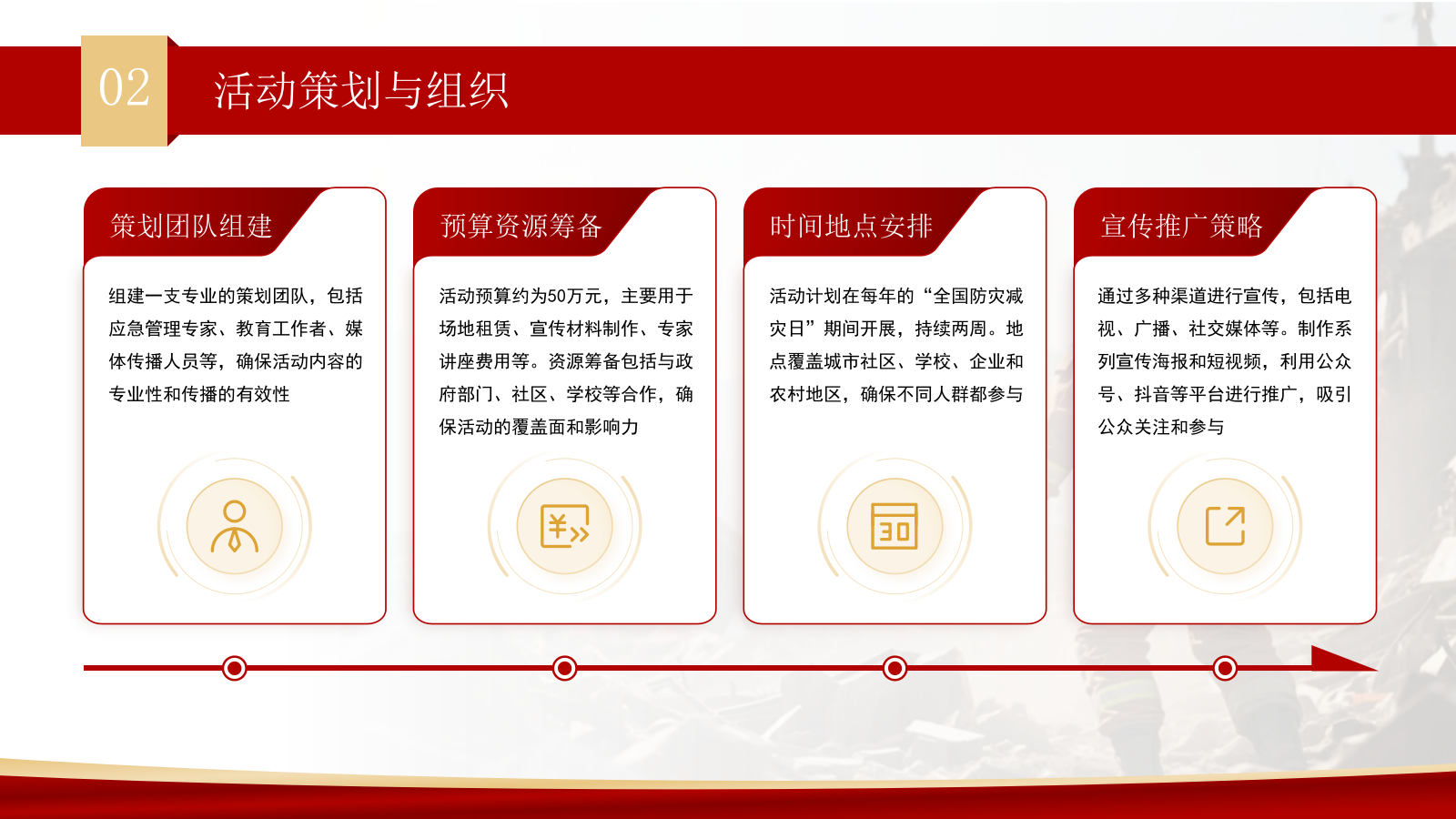 红色商务风防灾减灾宣传活动PPT模板.pptx_第5页