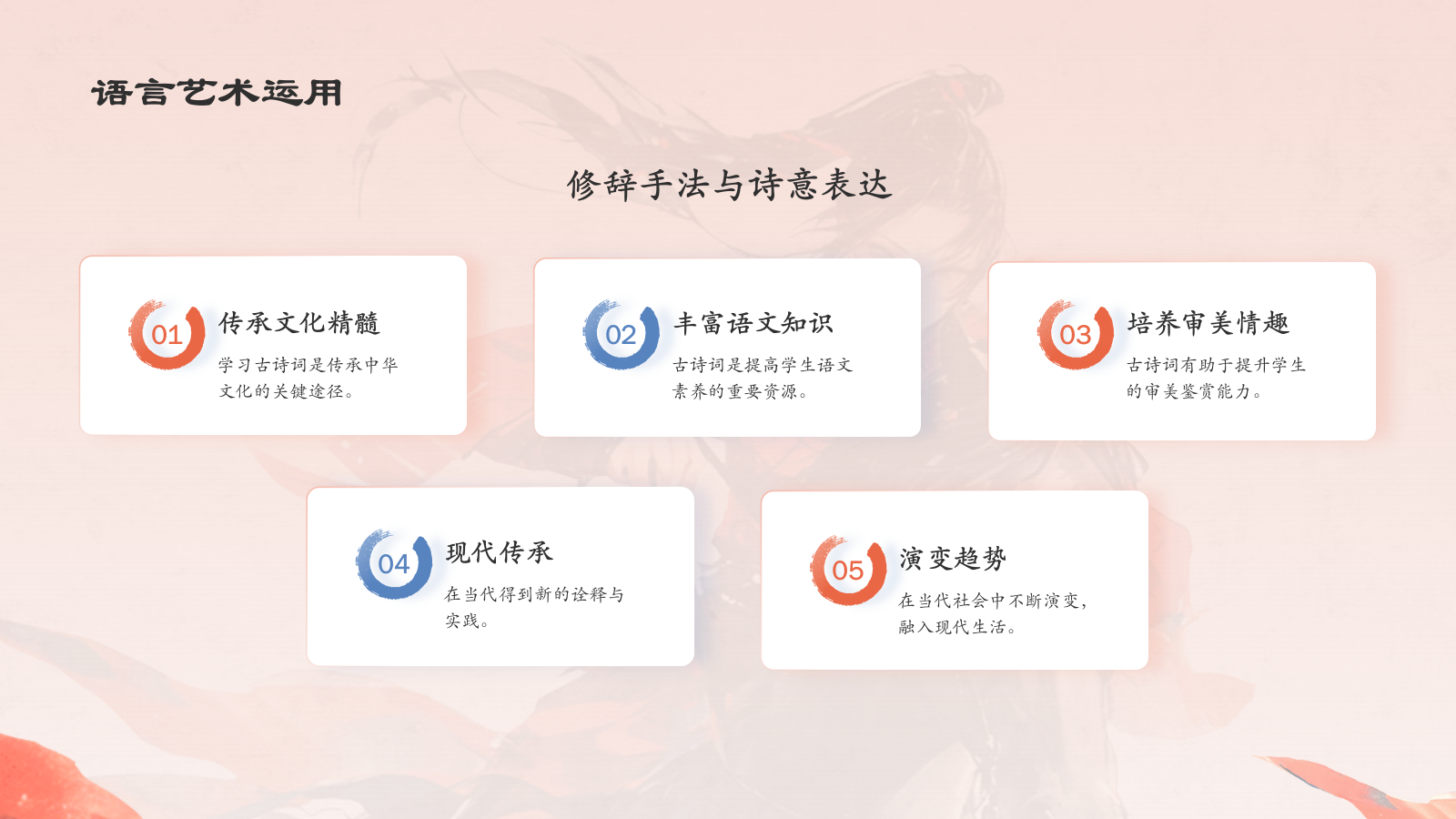 红色水墨风木兰诗语文教学课件PPT模板.pptx_第6页