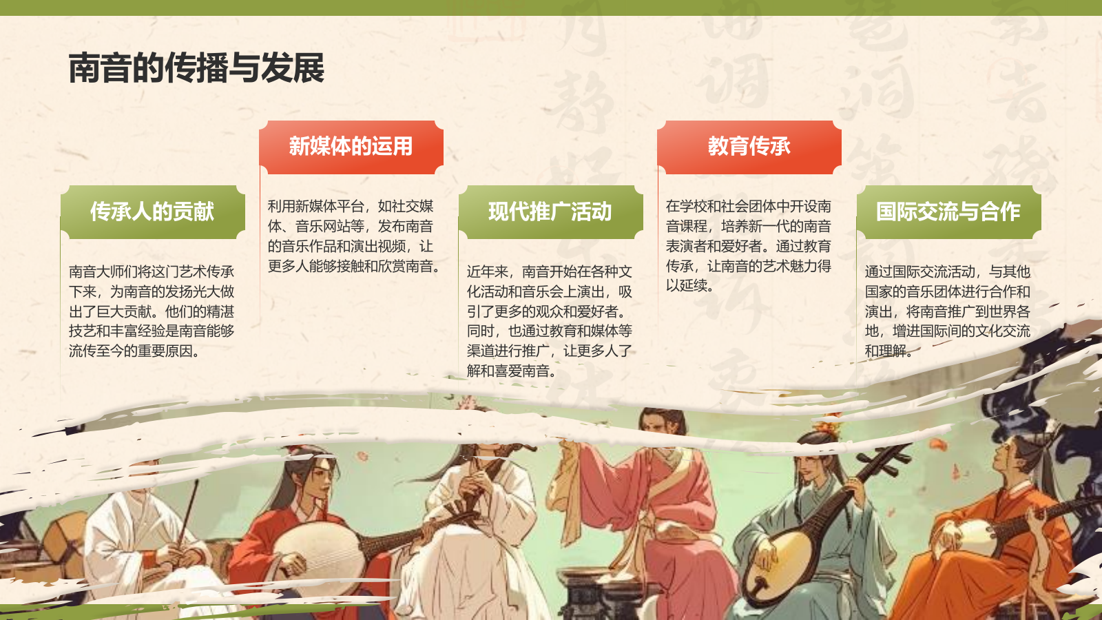 黄色复古风中国非物质文化遗产——南音PPT模板.pptx_第6页