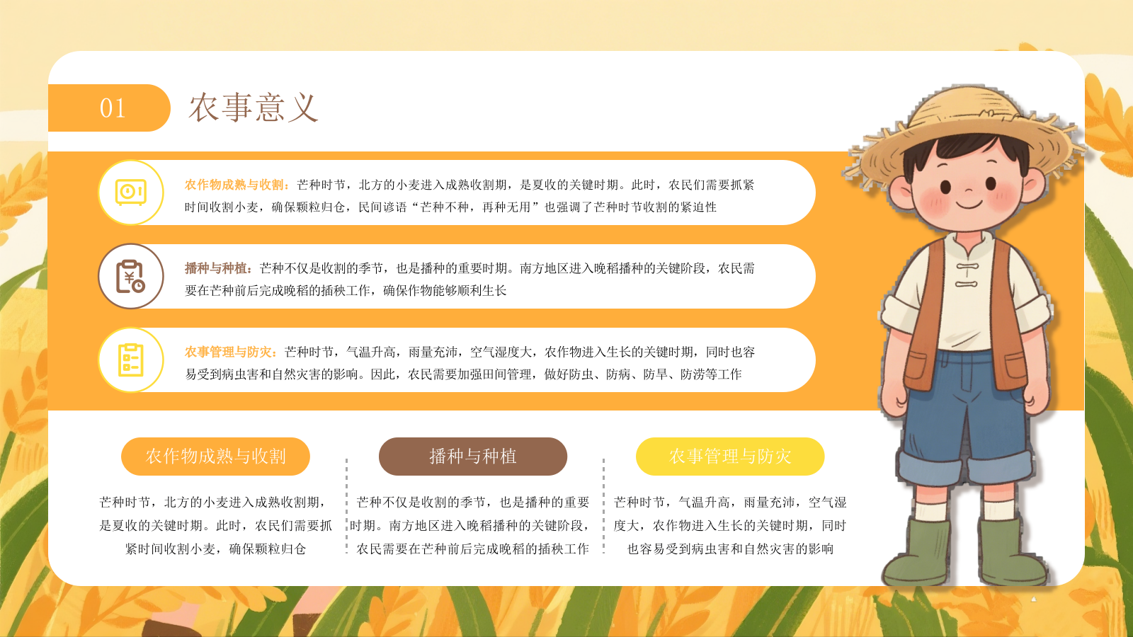 黄色芒种节气介绍通用PPT模板.pptx_第5页