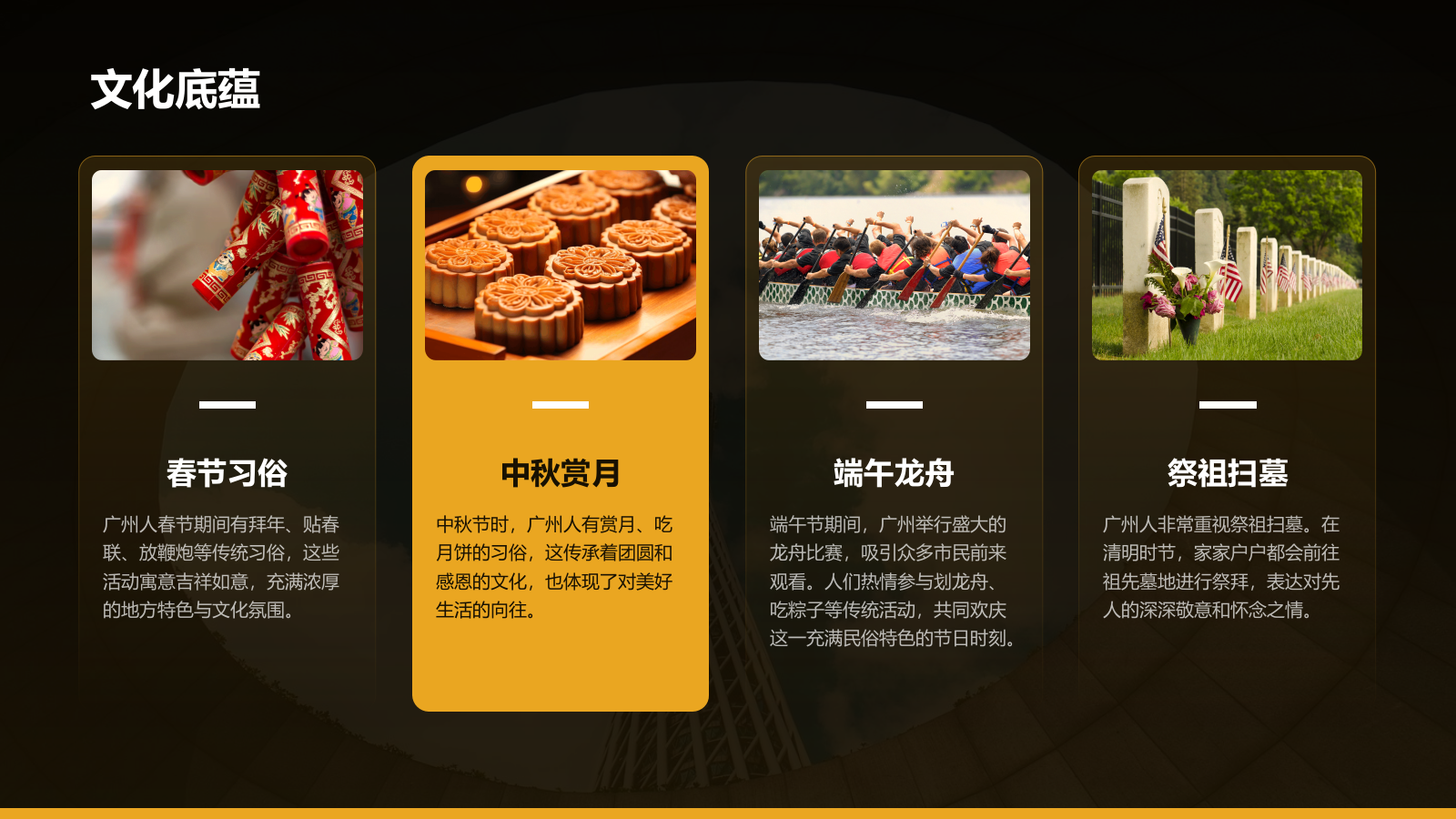 黄色摄影风寻味广州：美食与文化体验PPT模板.pptx_第6页