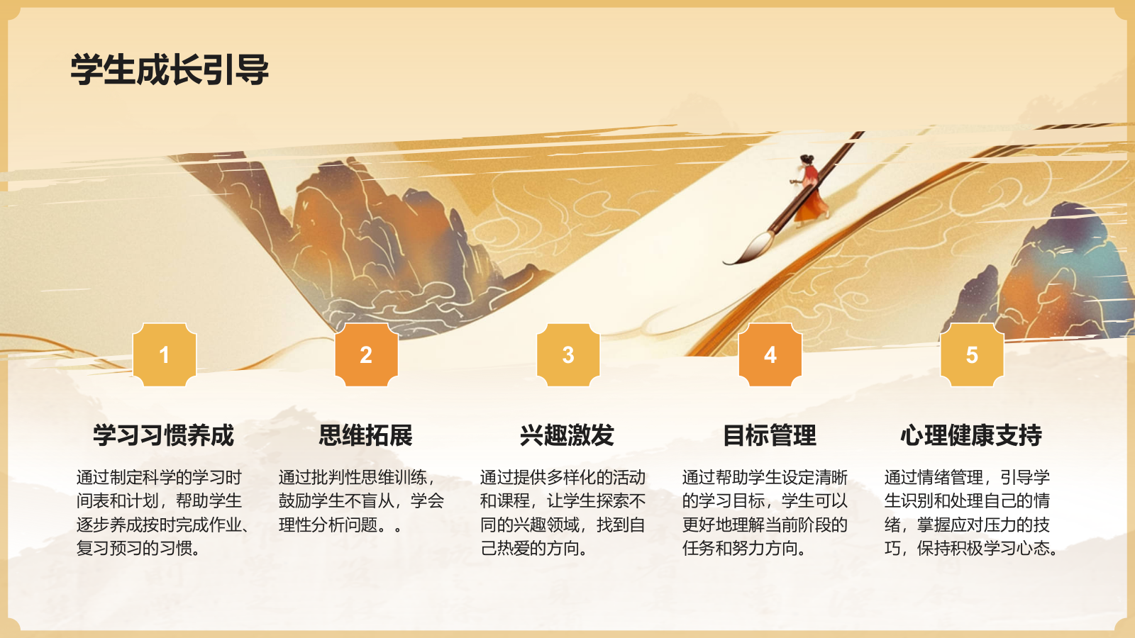 黄色水墨风教师年度个人述职汇报PPT模板.pptx_第7页