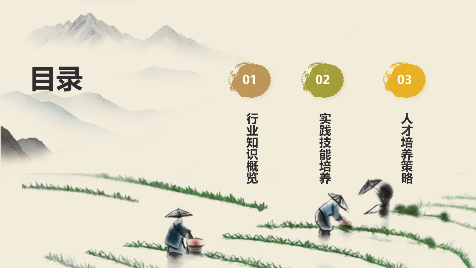 黄色水墨风农业教育与人才培养PPT模板.pptx_第2页
