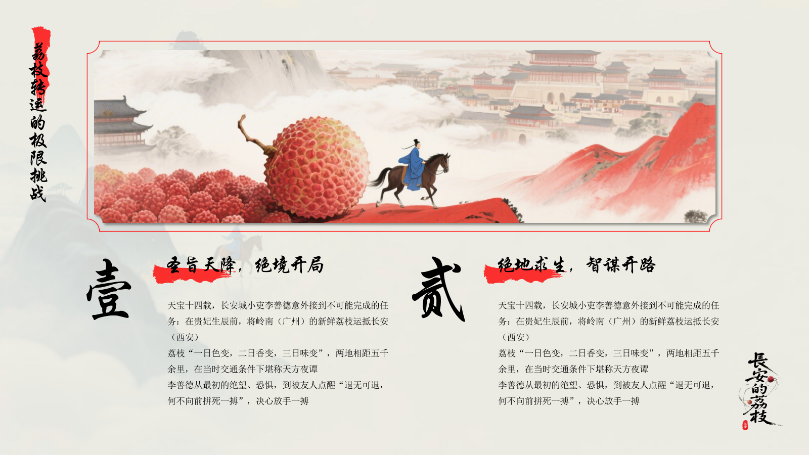 蓝红色简约风长安的荔枝读书分享PPT模板.pptx_第4页