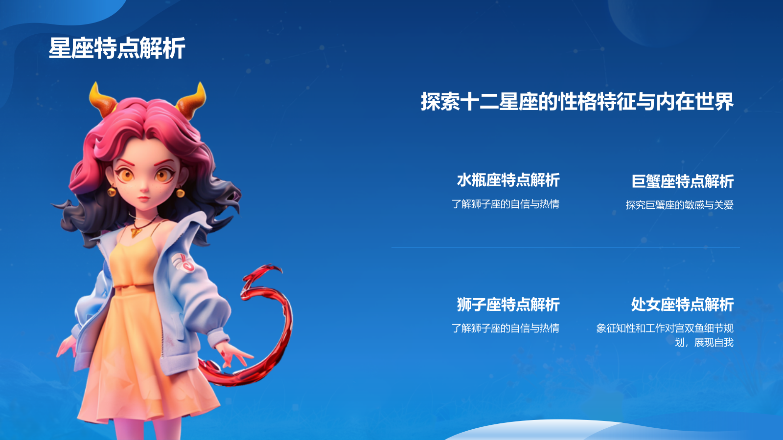 蓝色3D风十二星座PPT模板.pptx_第6页