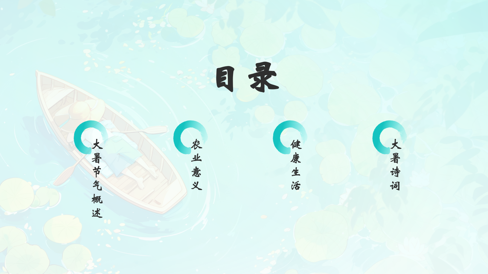 蓝色插画风大暑节气知识科普培训PPT模板.pptx_第2页