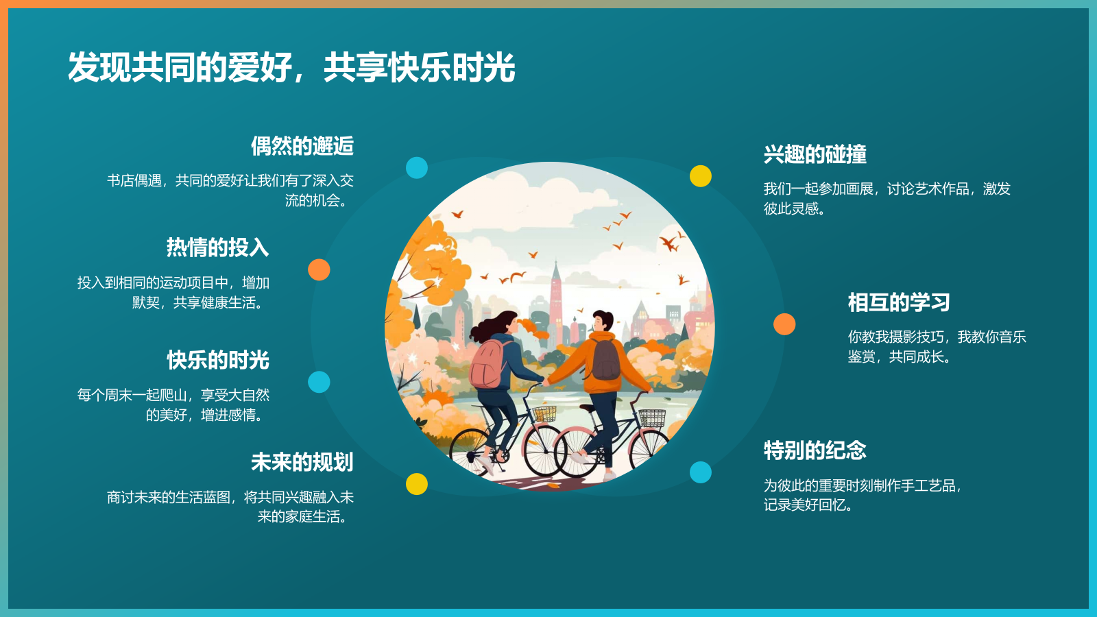 蓝色插画风情侣相恋过程PPT模板.pptx_第9页