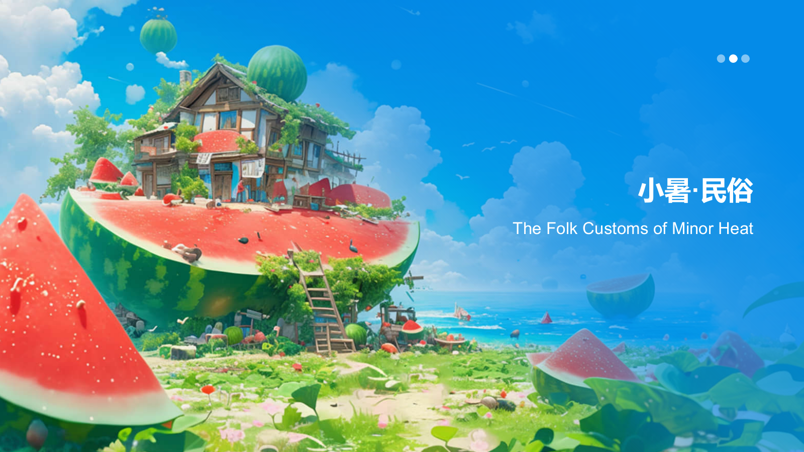 蓝色插画风小暑节气科普PPT模板.pptx_第8页