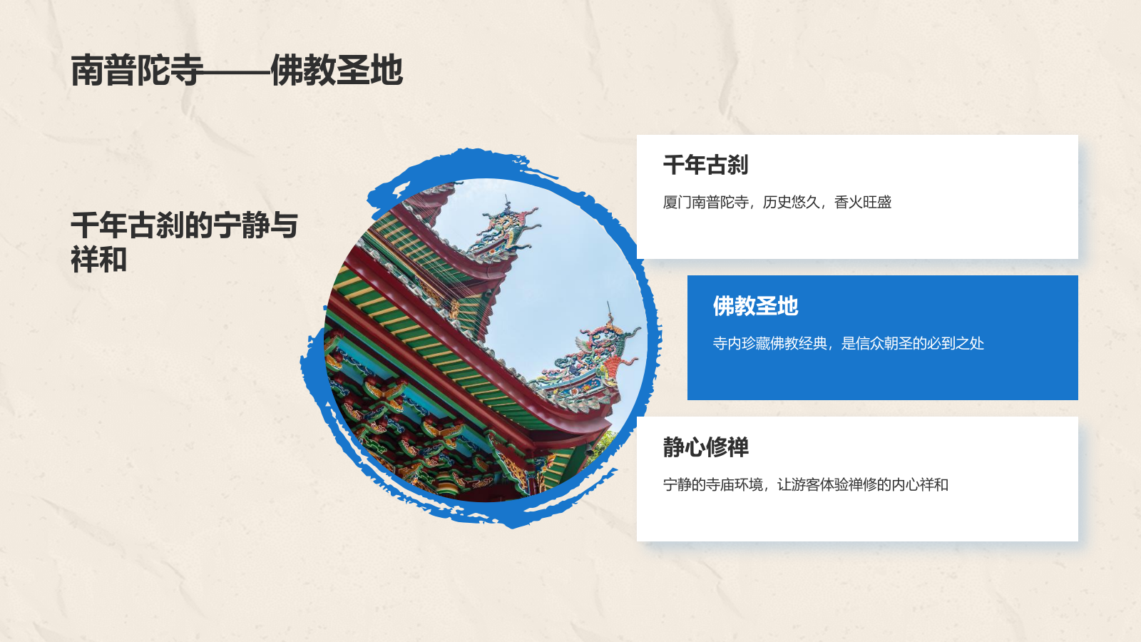 蓝色复古风厦门——城市旅游宣传介绍PPT模板.pptx_第9页