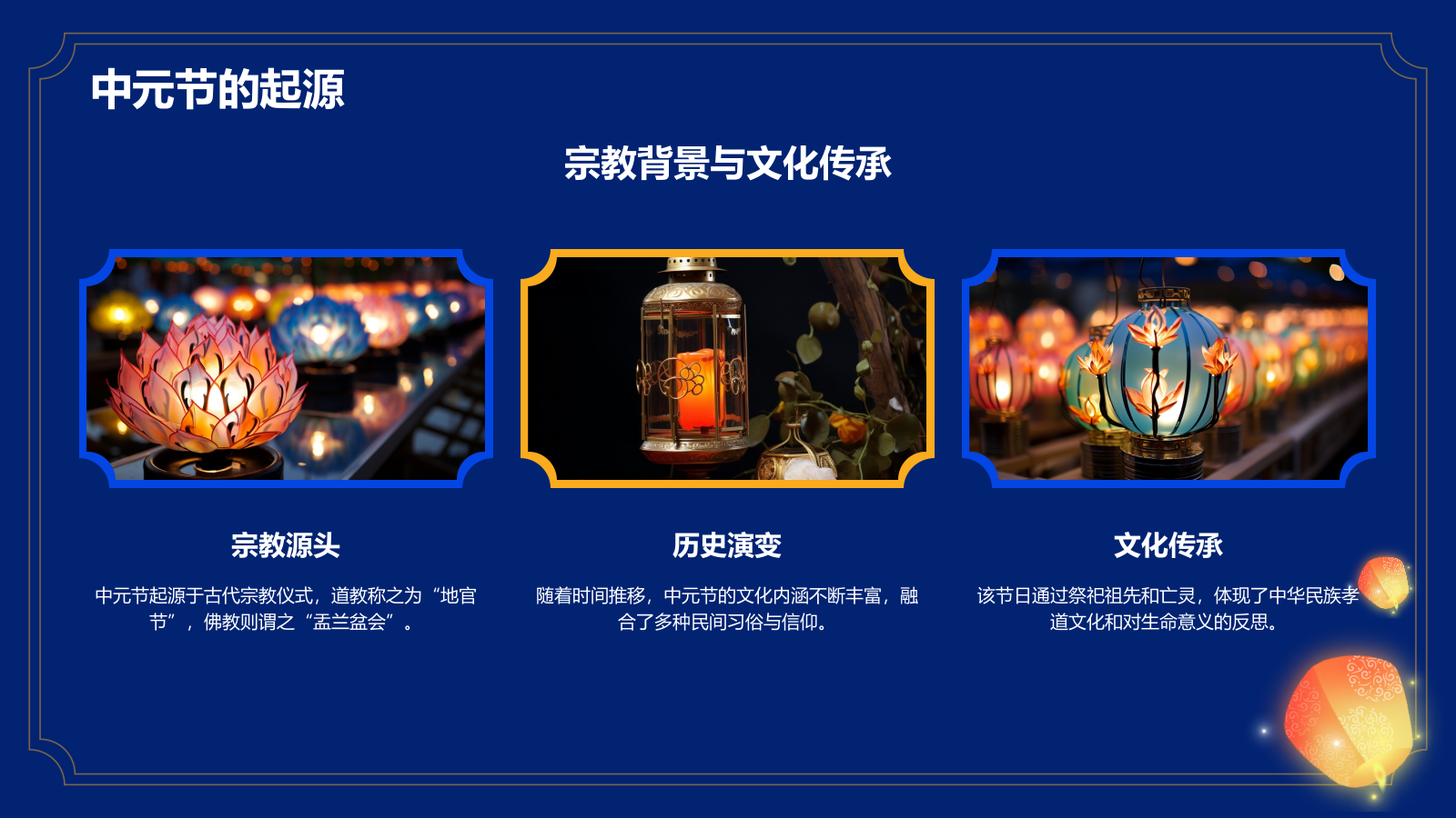 蓝色复古风中元节知识科普PPT模板.pptx_第4页