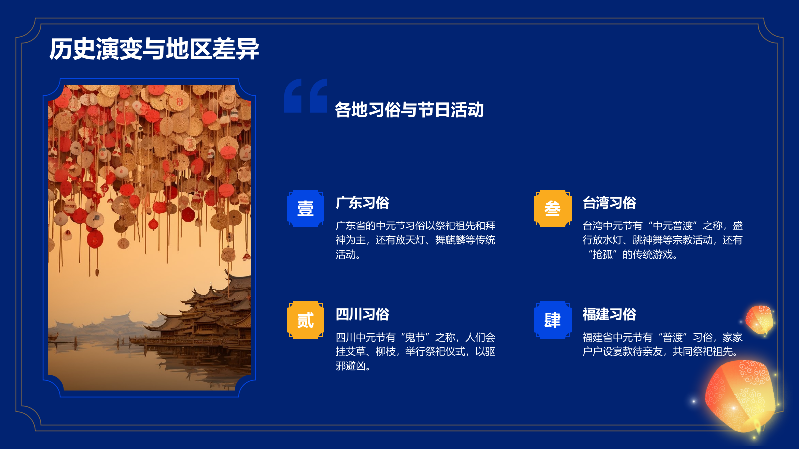 蓝色复古风中元节知识科普PPT模板.pptx_第5页