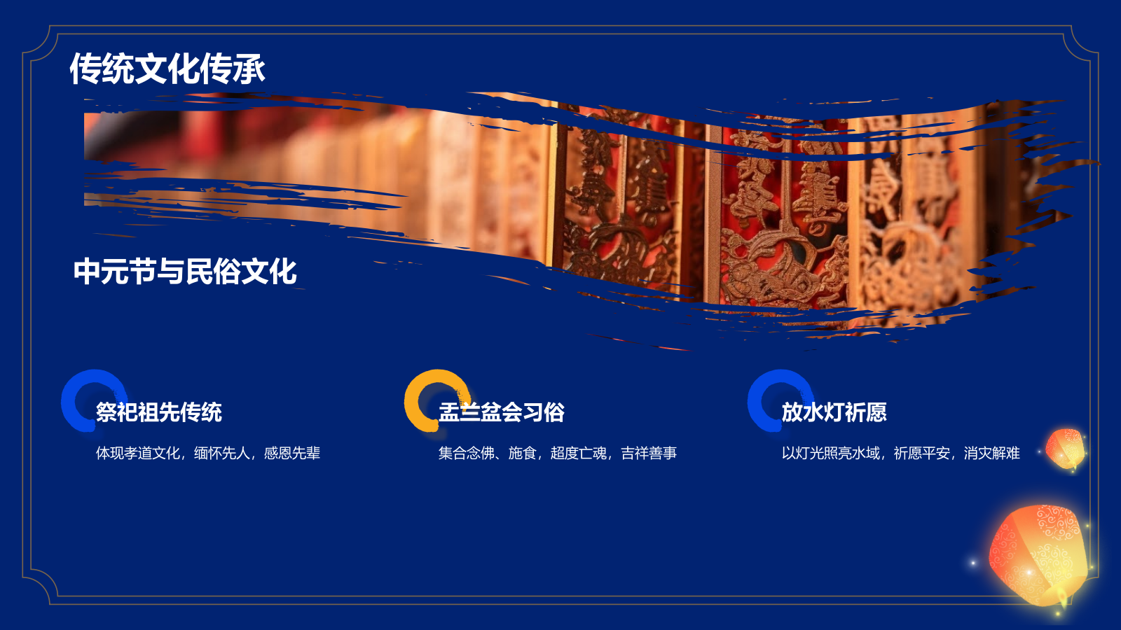 蓝色复古风中元节知识科普PPT模板.pptx_第7页