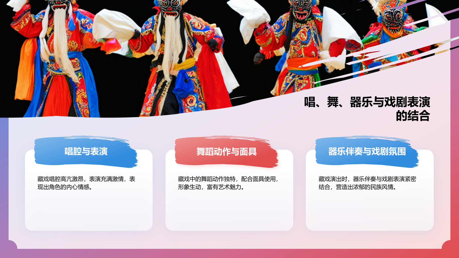 蓝色国潮风非遗文化介绍——藏戏PPT模板.pptx_第10页