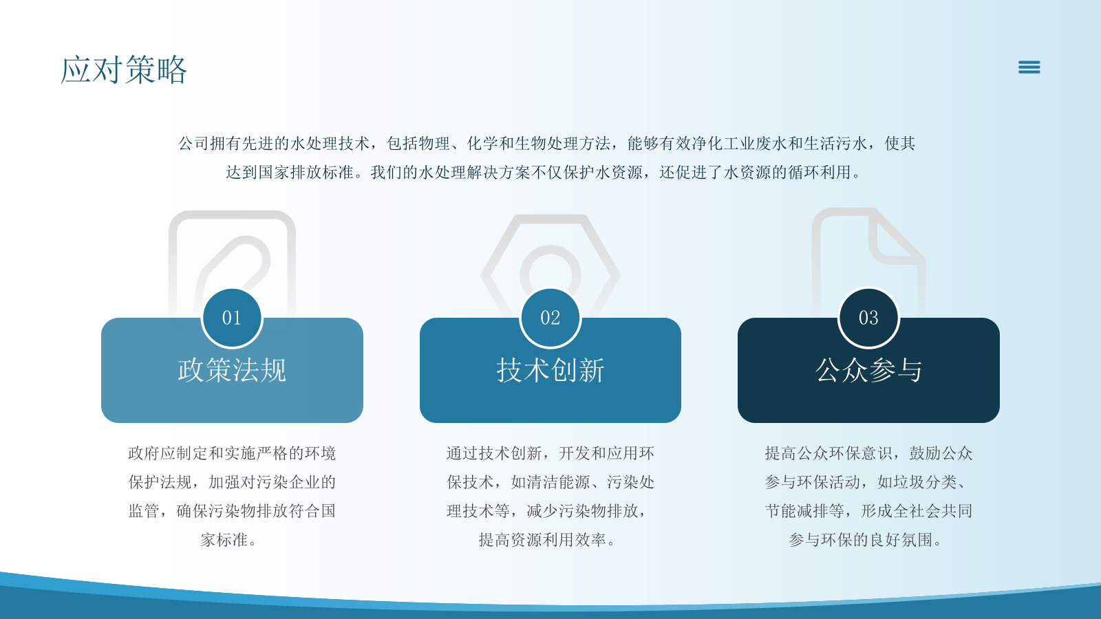 蓝色简约风决战污染携手共赢能源环境公司介绍PPT模板.pptx_第10页