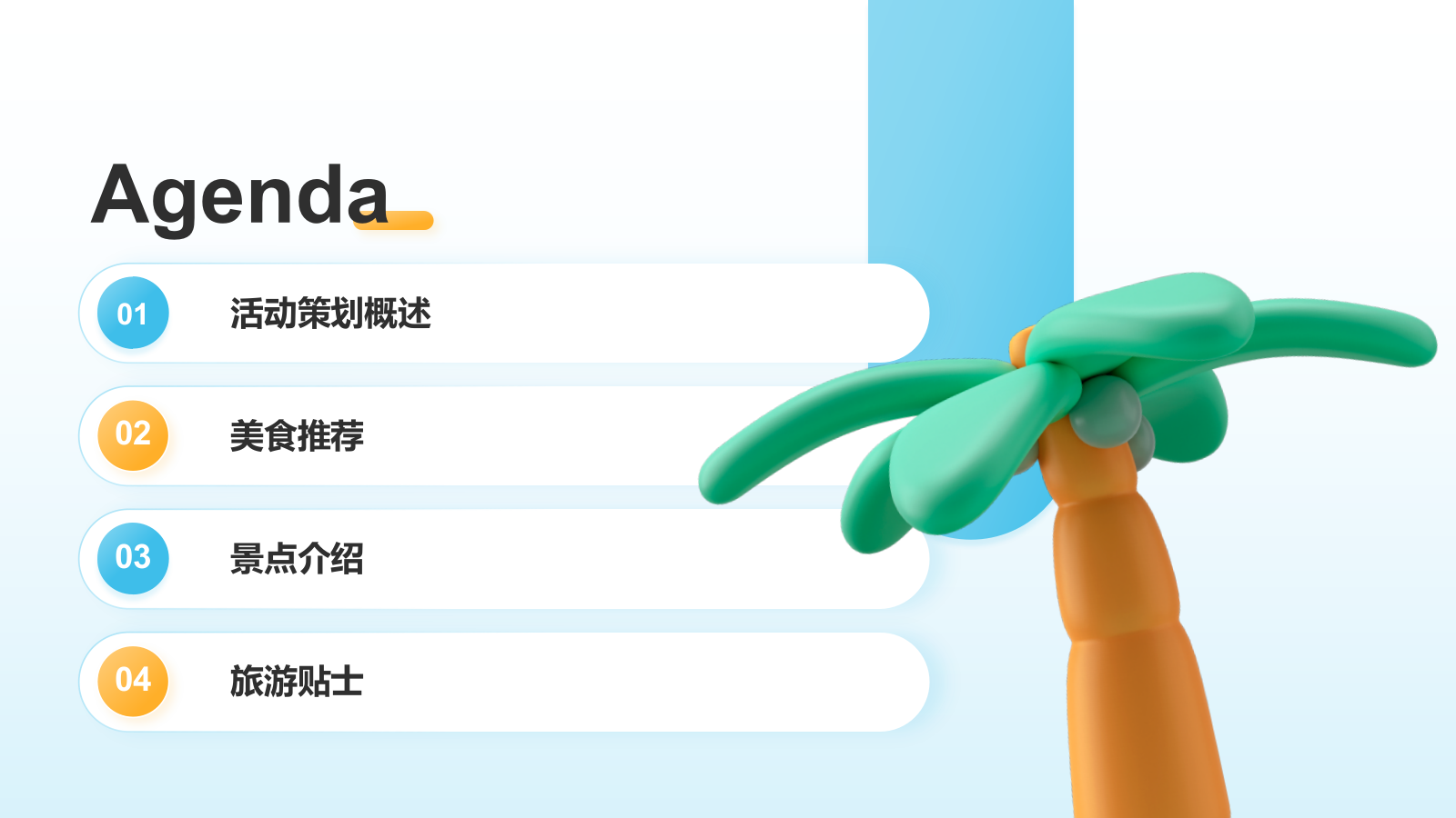 蓝色渐变风夏日旅行攻略策划PPT模板.pptx_第2页