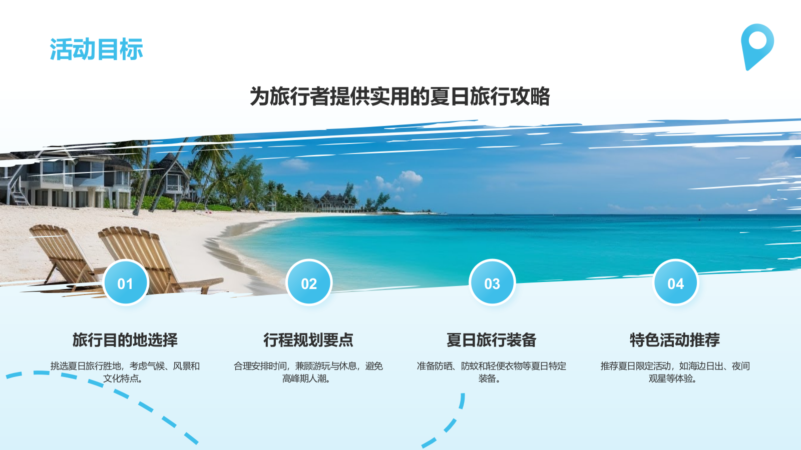 蓝色渐变风夏日旅行攻略策划PPT模板.pptx_第5页