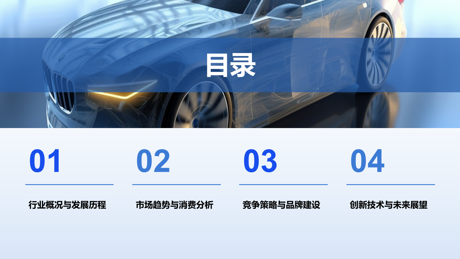 蓝色商务风汽车行业商业计划书PPT模板.pptx_第2页