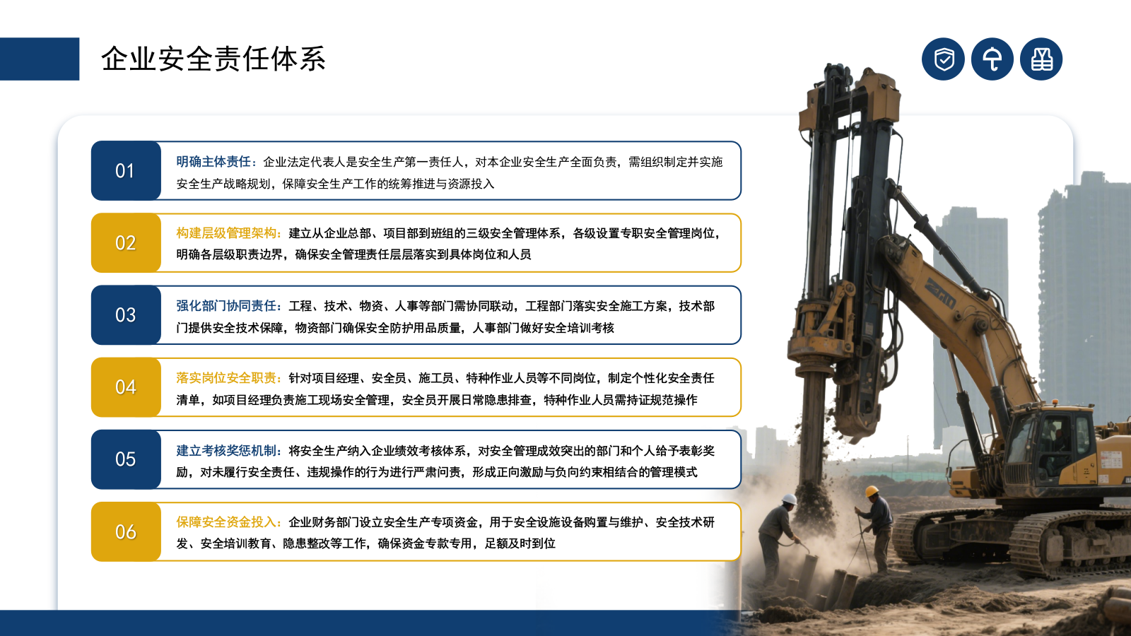 蓝色商务建筑工地安全生产月主题会议通用PPT模板.pptx_第6页