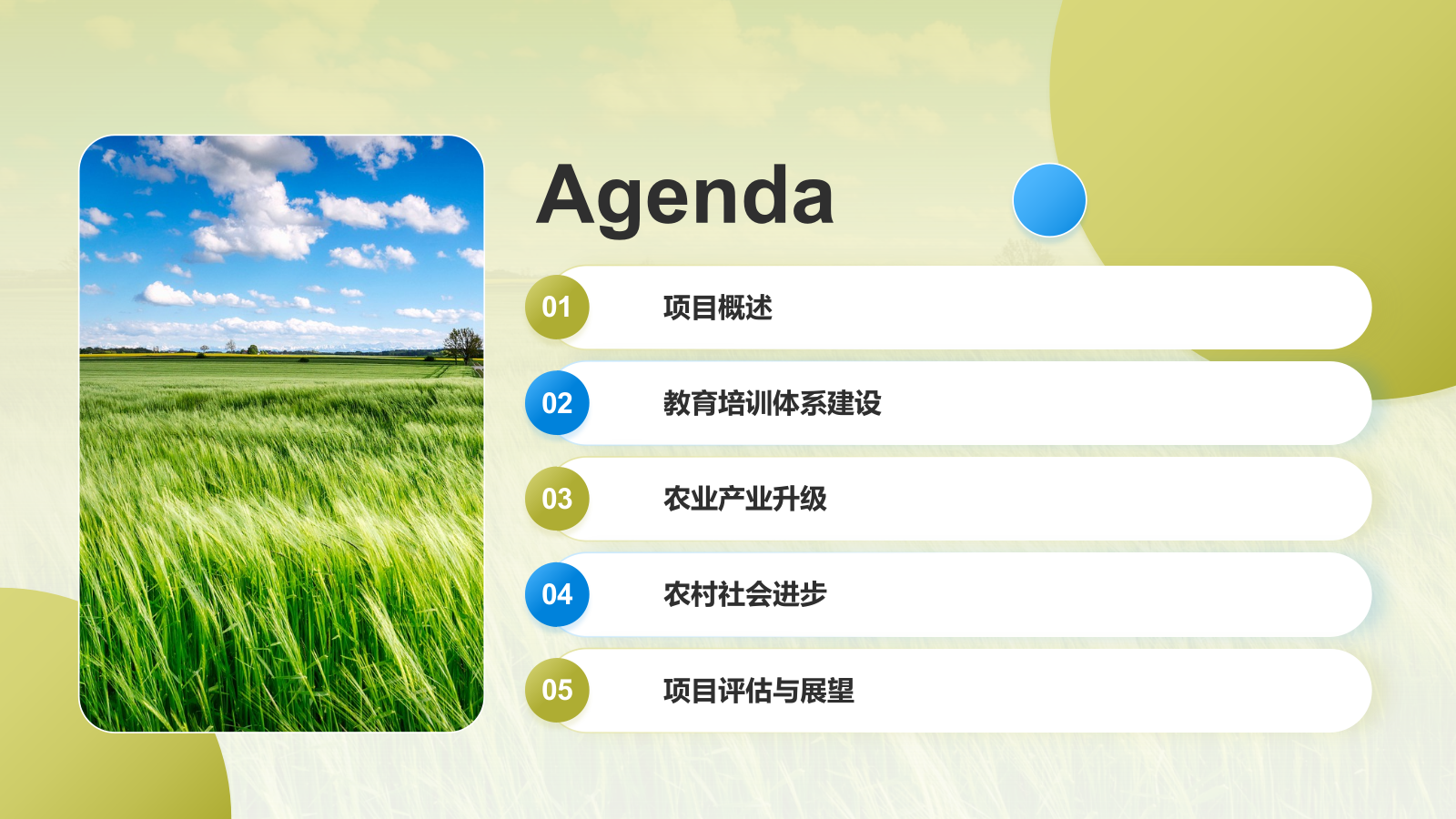 蓝色摄影风教育兴农PPT模板.pptx_第2页