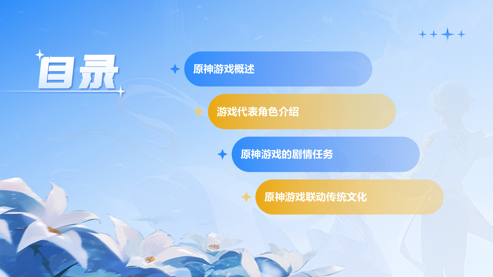 蓝色手绘风原神PPT模板.pptx_第2页