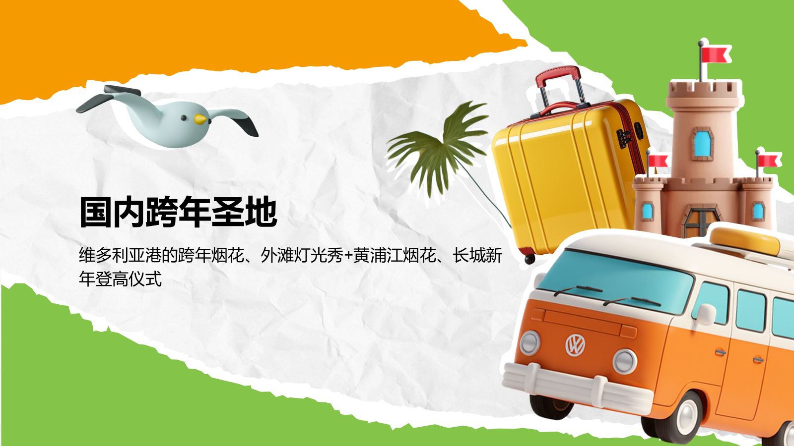 绿色3D风202X跨年旅行PPT模板.pptx_第4页