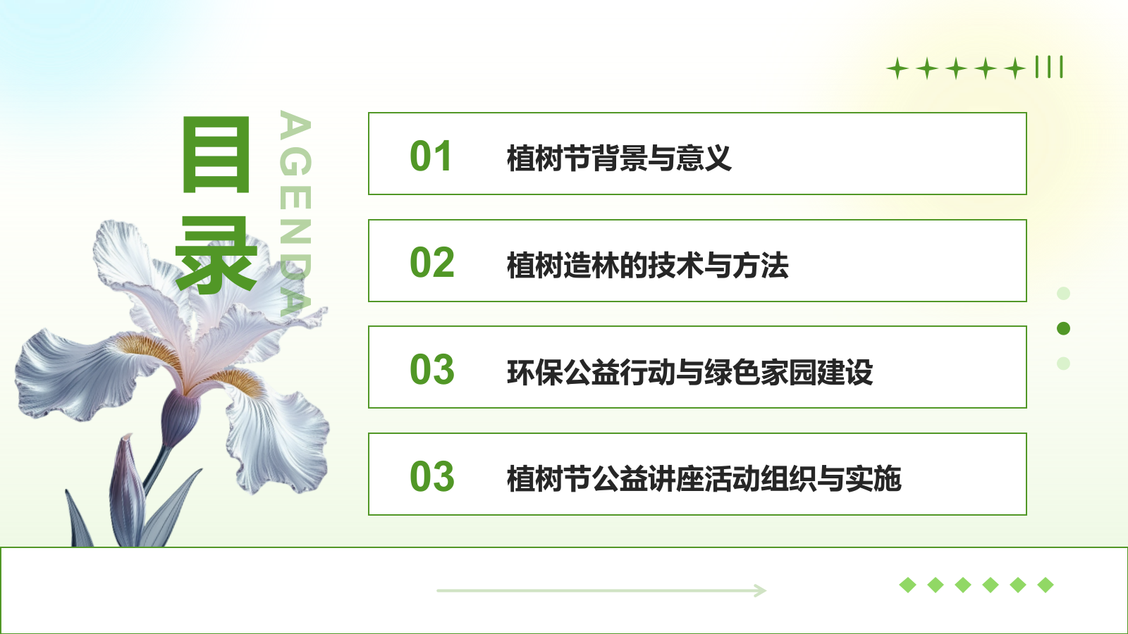 绿色3D风植树节公益讲座PPT模板.pptx_第2页