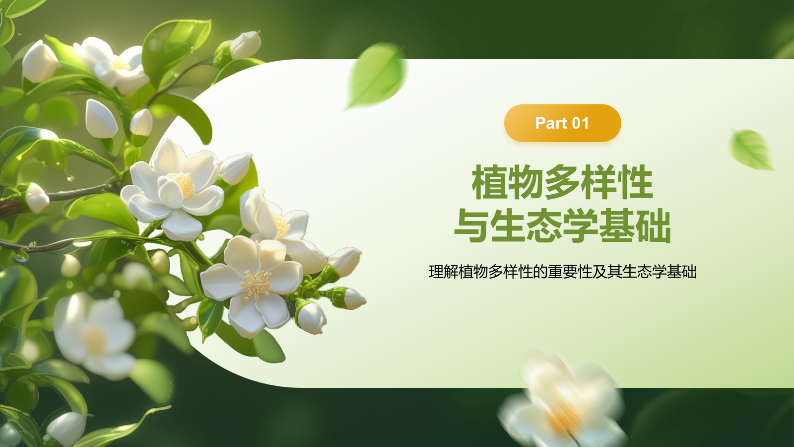 绿色插画风植物生态学与人类文明发展PPT模板.pptx_第3页