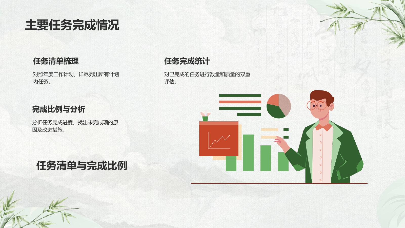 绿色复古风工作总结汇报PPT模板.pptx_第4页