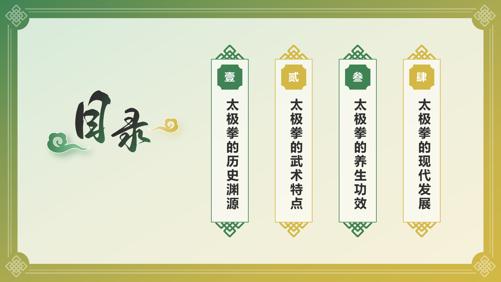 绿色国潮风非遗文化介绍——太极拳PPT模板.pptx_第2页