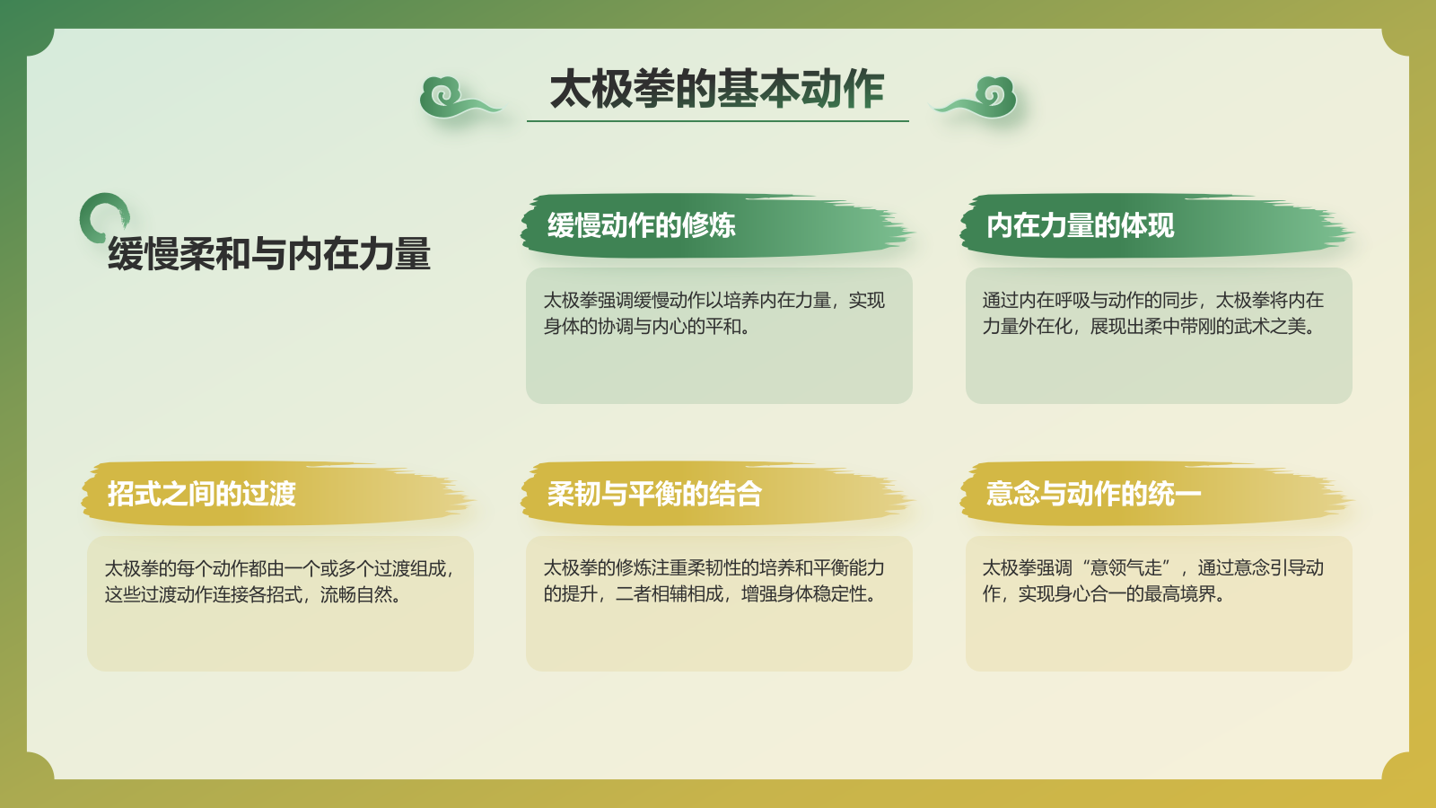 绿色国潮风非遗文化介绍——太极拳PPT模板.pptx_第9页