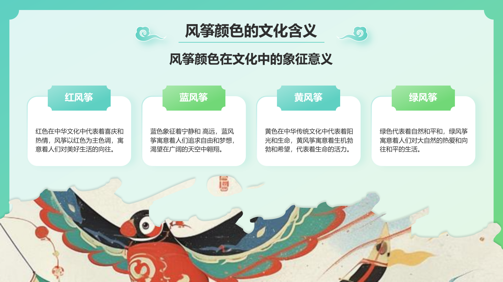 绿色国潮风中国非物质文化遗产——风筝制作工艺PPT模板.pptx_第10页