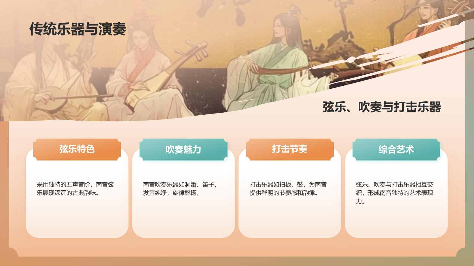 绿色国潮风中国非物质文化遗产——南音PPT模板.pptx_第10页