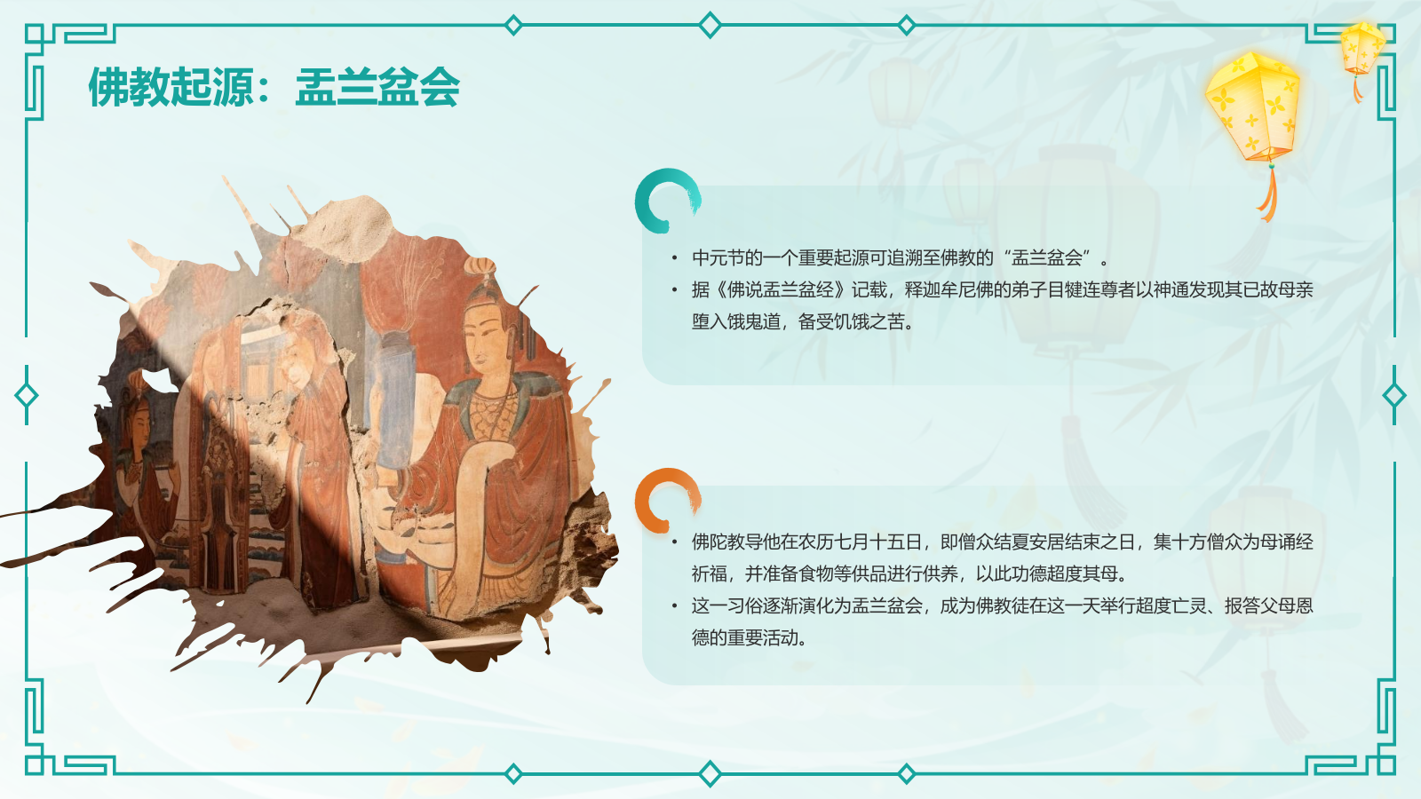 绿色国潮风中元节节日科普介绍PPT模板.pptx_第5页