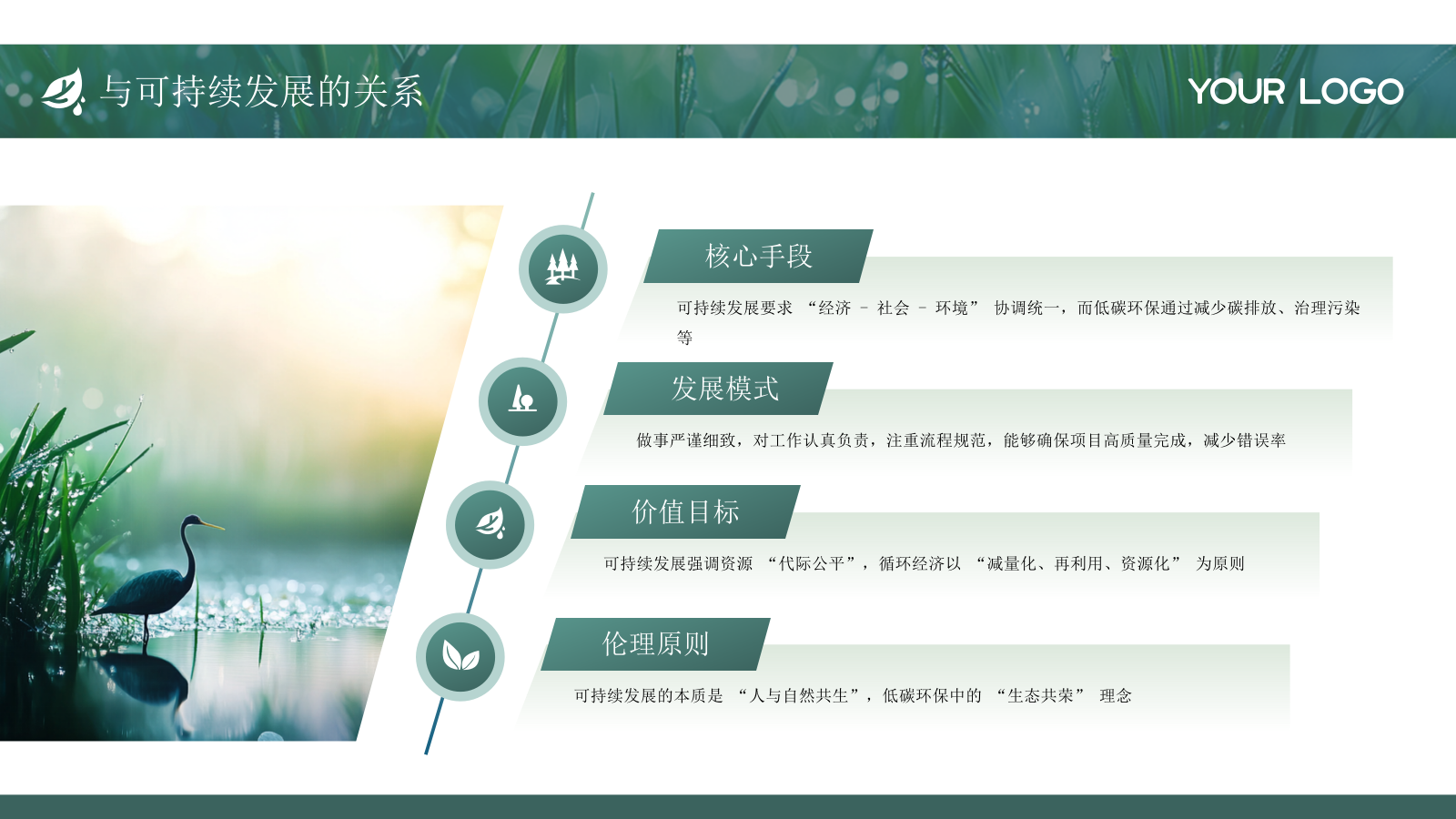 绿色简约低碳环保工作总结通用PPT模板.pptx_第6页