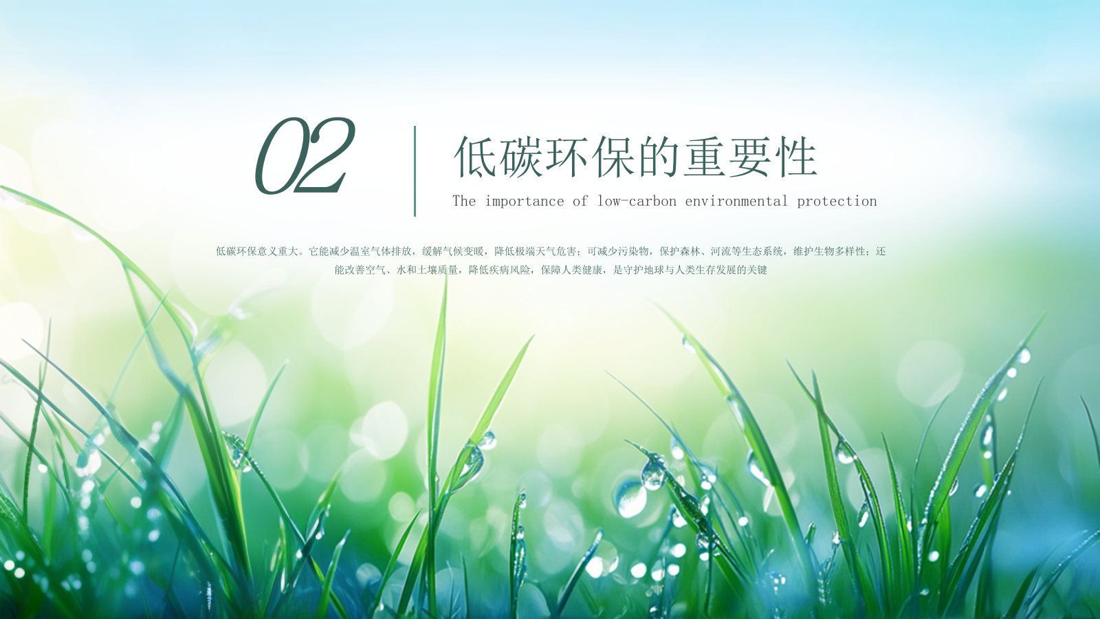 绿色简约低碳环保工作总结通用PPT模板.pptx_第7页