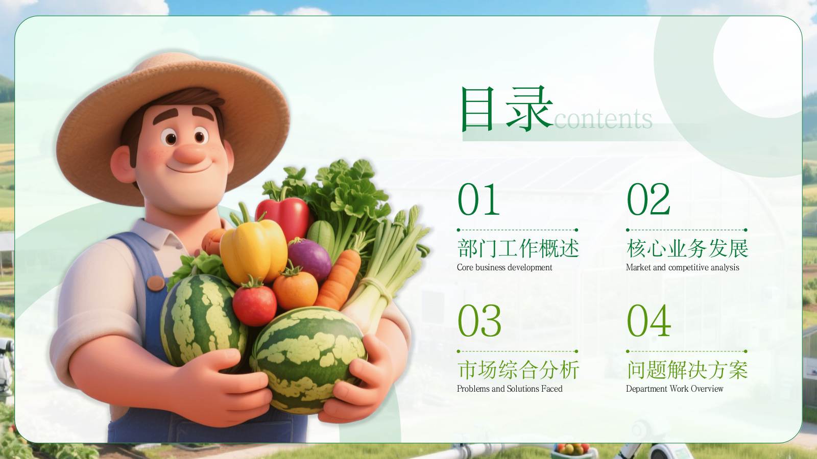 绿色农业企业部门汇报会议PPT模板.pptx_第2页