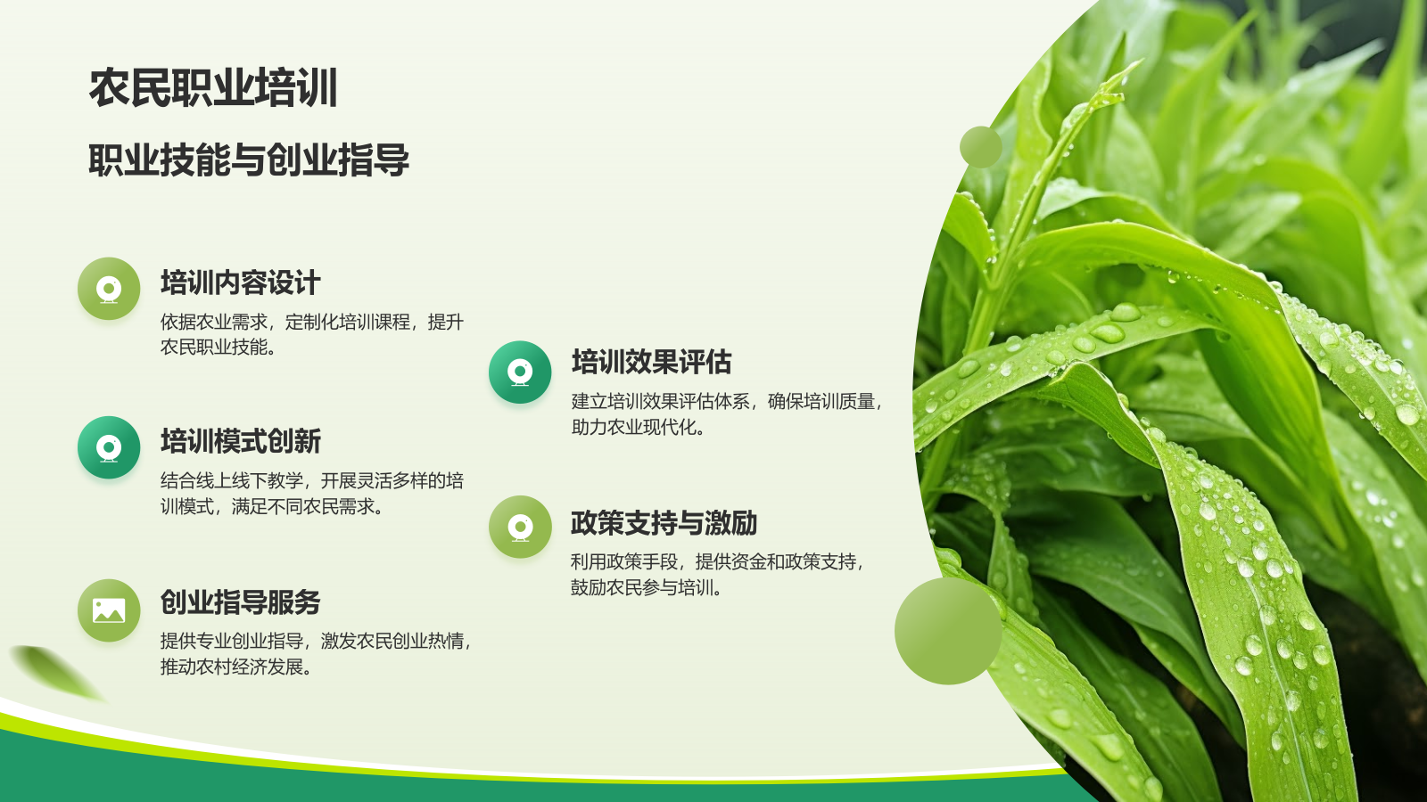绿色商务风教育兴农PPT模板.pptx_第4页