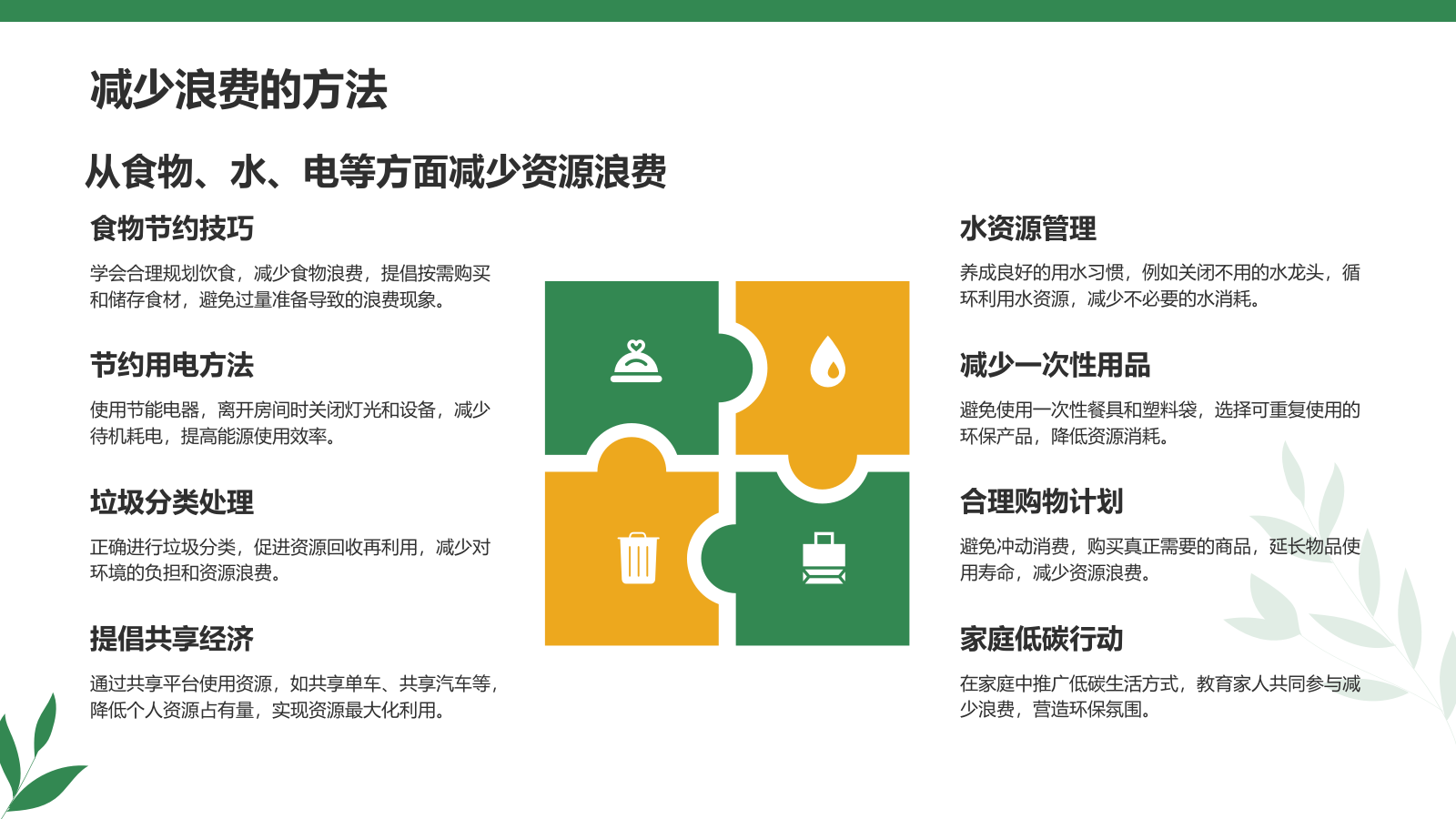 绿色商务风节能减排低碳生活宣传培训课件PPT模板.pptx_第10页