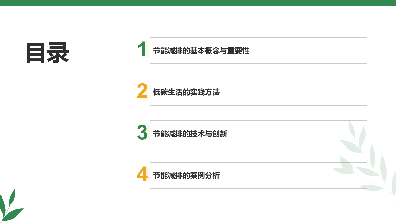 绿色商务风节能减排低碳生活宣传培训课件PPT模板.pptx_第2页
