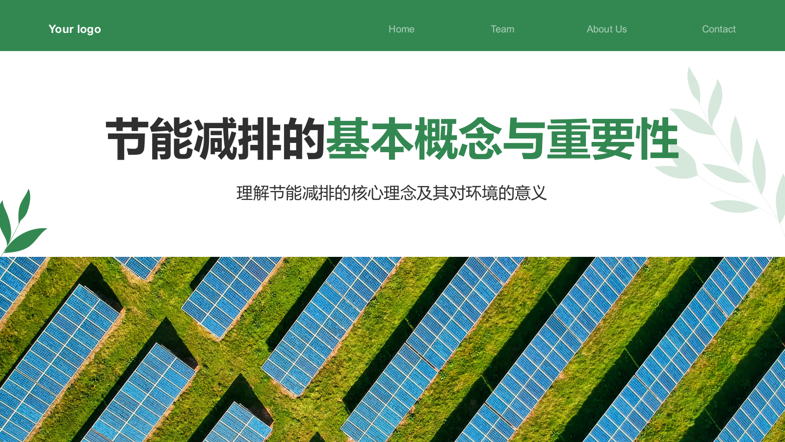 绿色商务风节能减排低碳生活宣传培训课件PPT模板.pptx_第3页