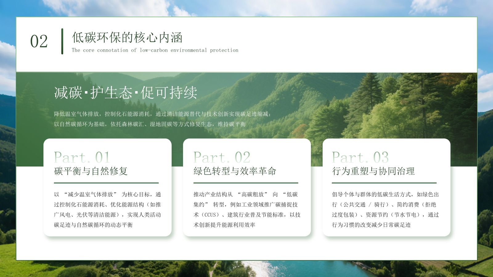 绿色商务绿水青山就是金山银山低碳环保PPT模板.pptx_第5页