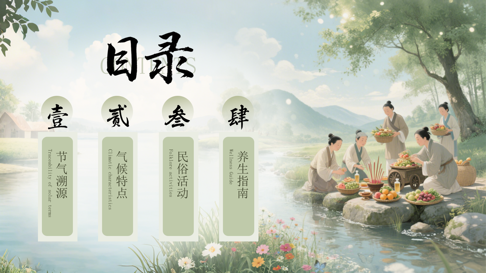 绿色手绘中国传统二十四节气之小满课件PPT模板.pptx_第2页