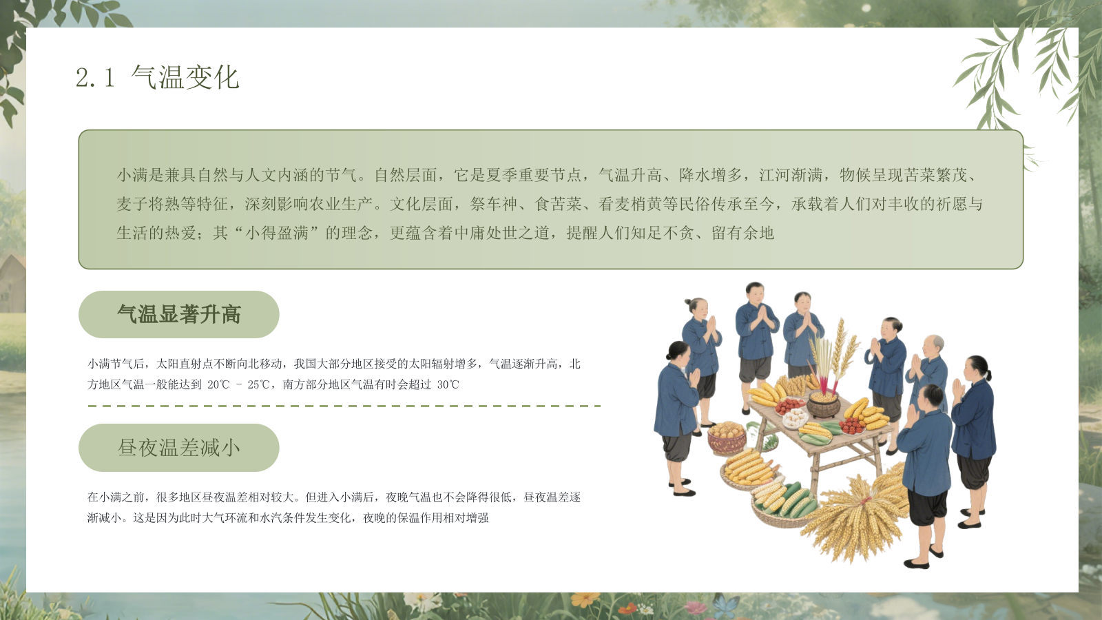 绿色手绘中国传统二十四节气之小满课件PPT模板.pptx_第8页