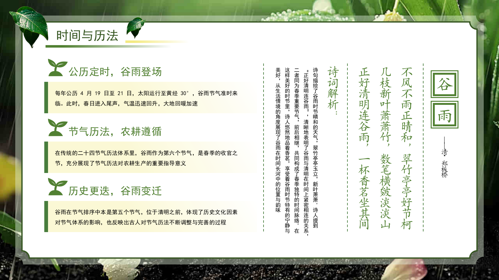 绿色系传统文化二十四节气谷雨主题PPT模板.pptx_第5页