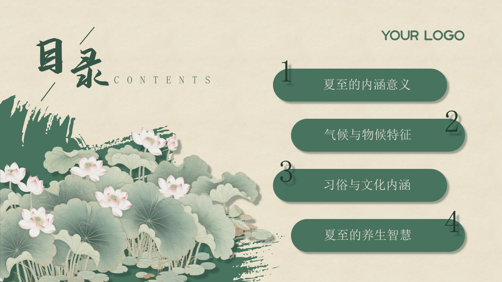 绿色夏至节气介绍通用PPT模板.pptx_第2页