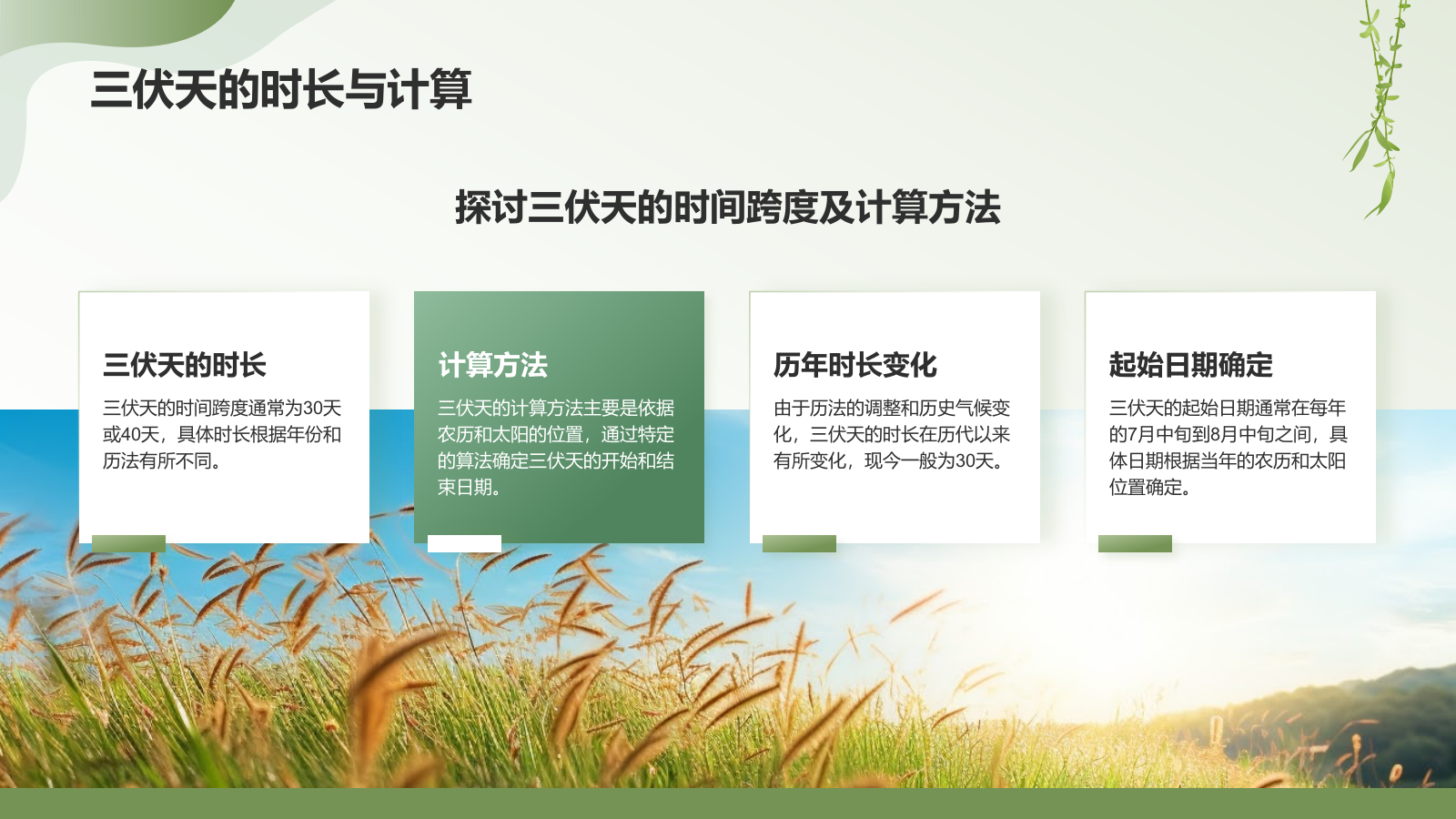 绿色小清新三伏天PPT模板.pptx_第5页