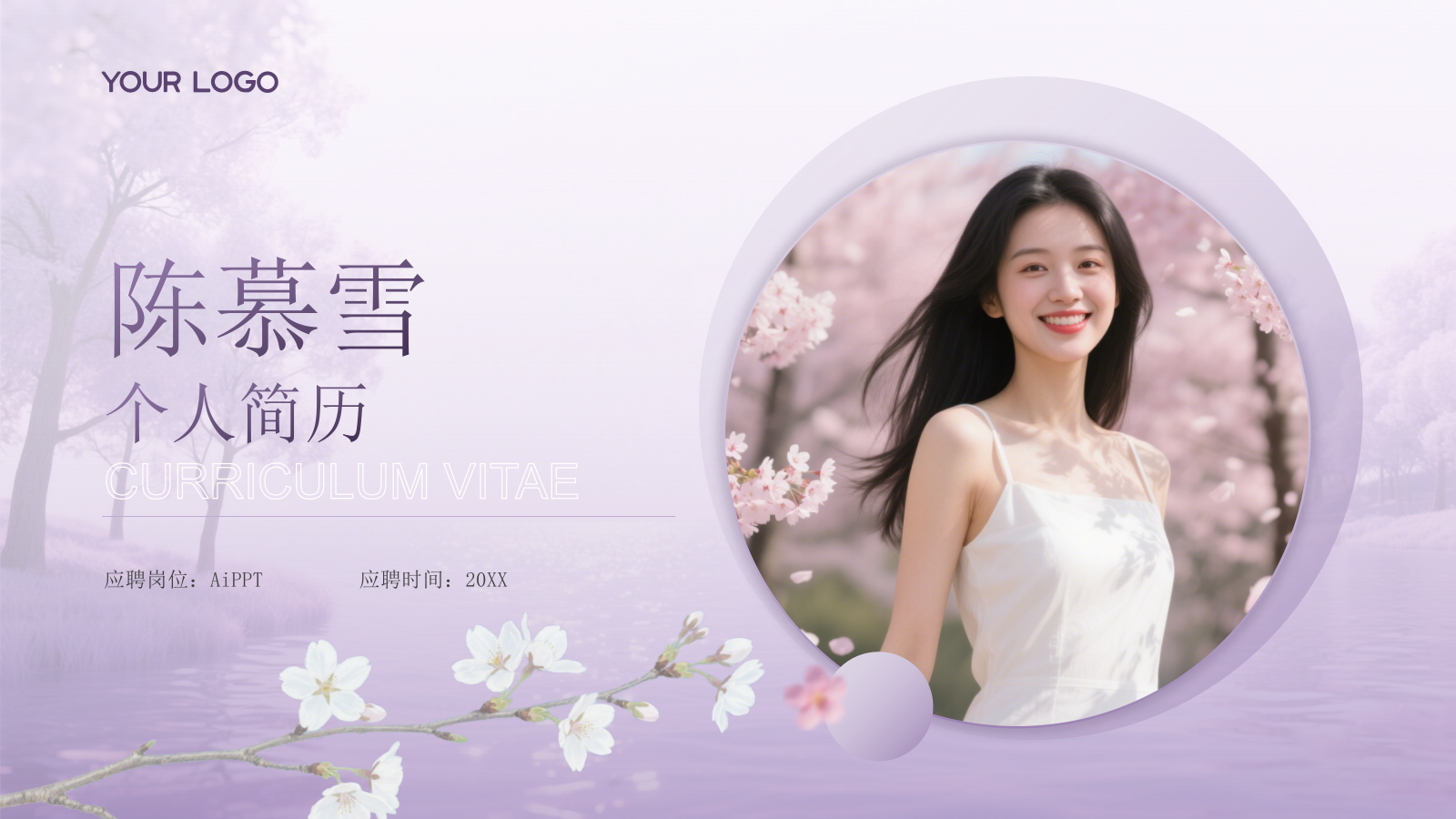 浅紫色简约风个人求职简历.pptx_第1页