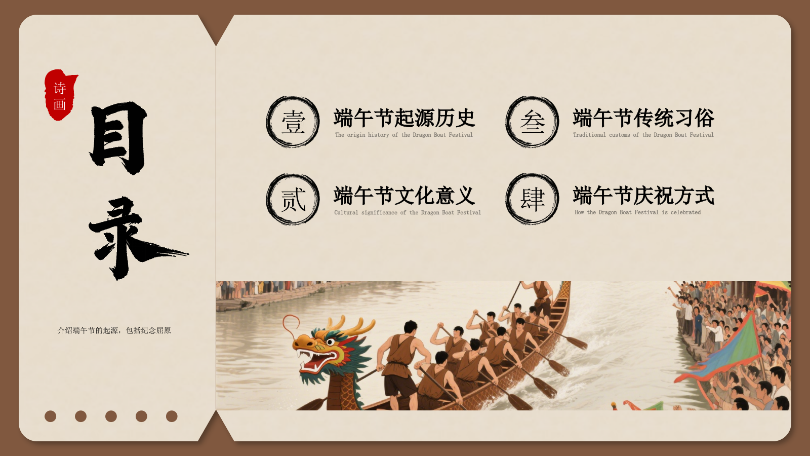 棕色古风新中式端午节通用PPT模板.pptx_第2页