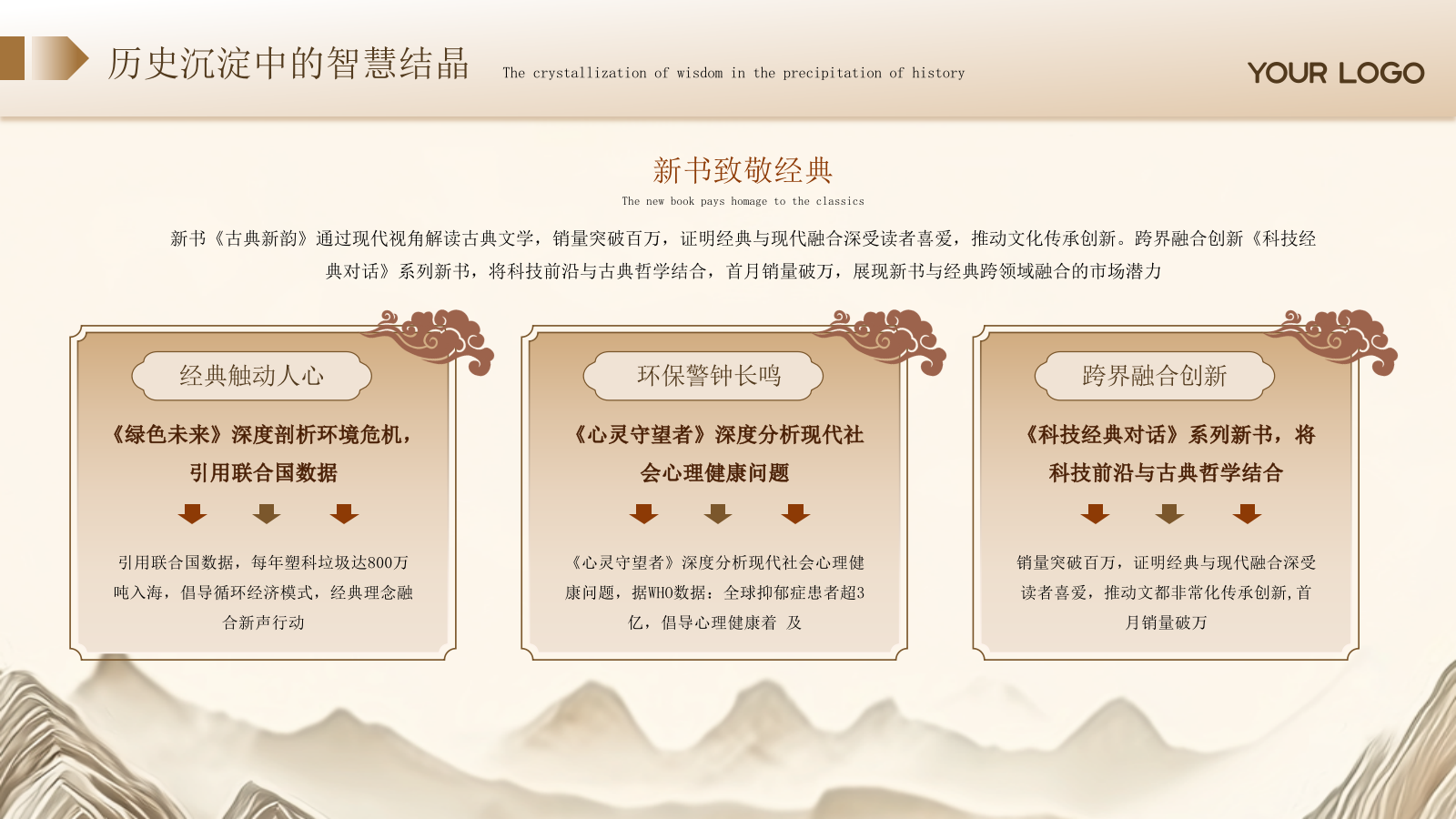 棕色新中式插画风读书分享PPT模板.pptx_第9页