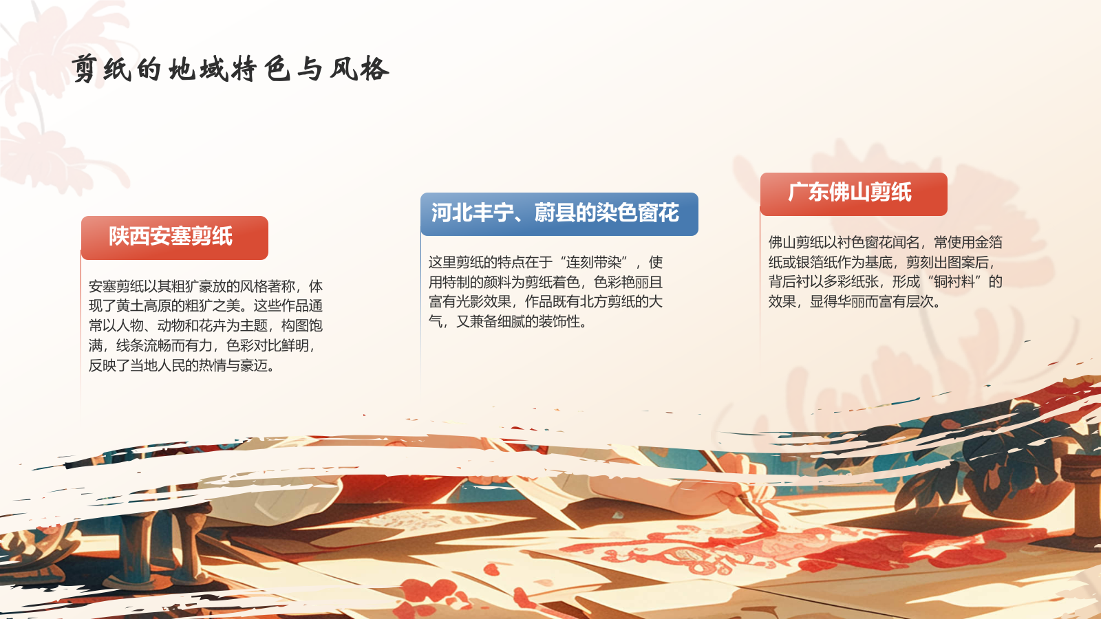 红色复古风中国十大国粹——剪纸PPT模板.pptx_第8页